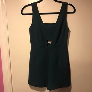 Forest Green cut out romper (shorts)